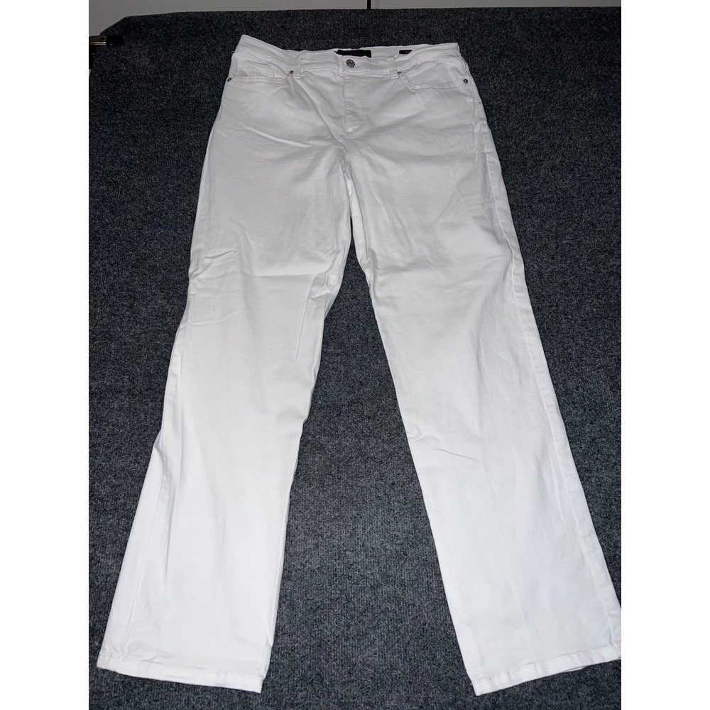 Gloria Vanderbilt Amanda Classic Taper Jeans Size 12 White High Rise Cotton